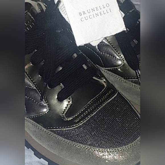 Brand new with tags AUTHENTIC DESIGNER BRUNCELLO CUCINELLI SNEAKERS 7.5 Fit US 8 - Picture 2 of 3